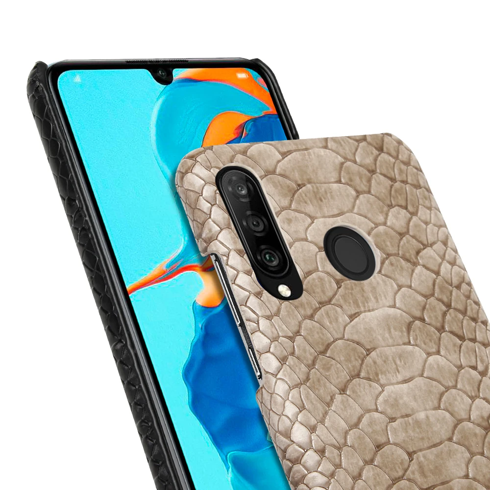 Высокое качество змеиная кожа чехол для huawei P20Lite Nova3E PC чехол идеально подходит для huawei P30Lite Nova4E чехол для телефона