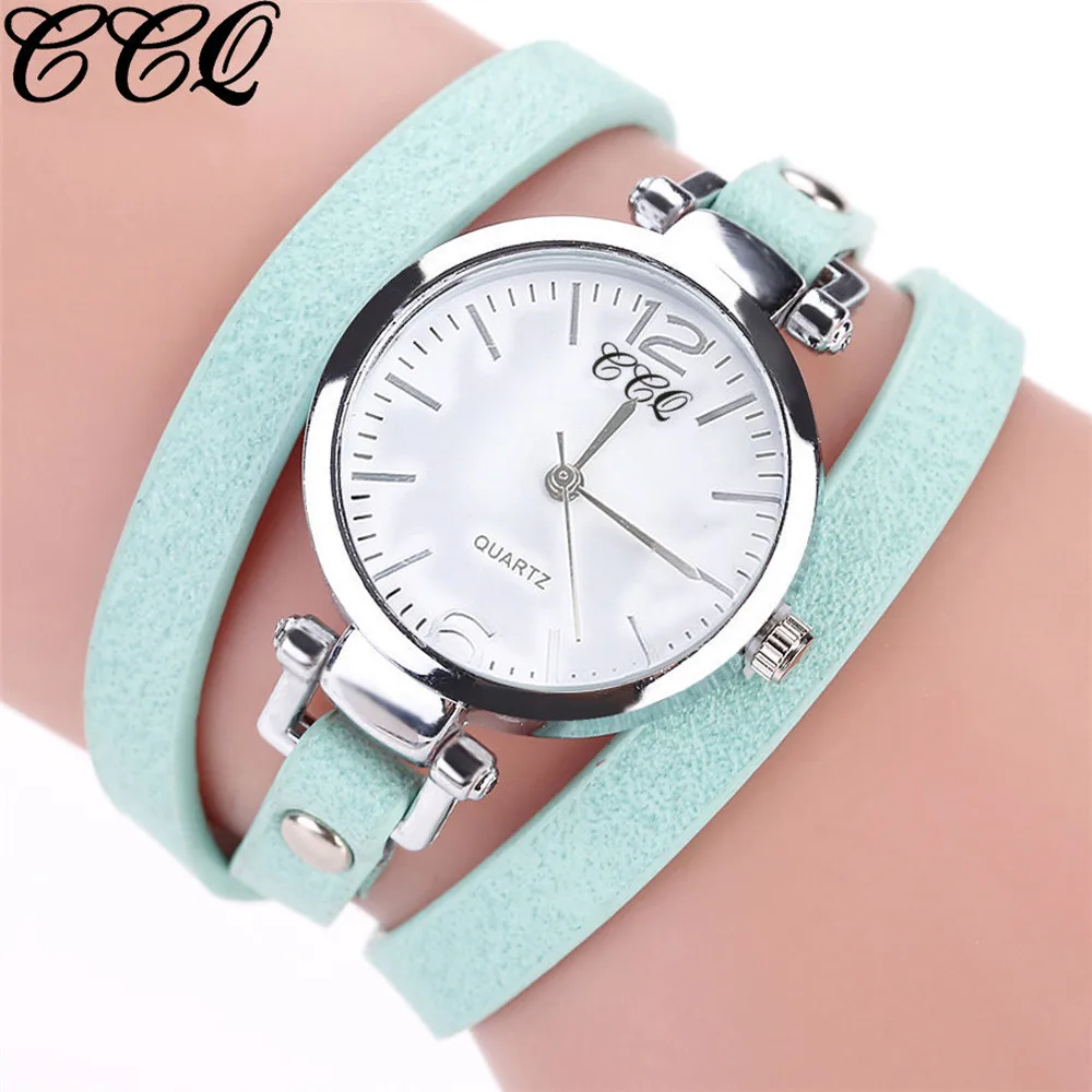 CCQ часы Для женщин браслет наручные женские часы с Стразы Часы Для женщин s Винтаж одежде модные наручные часы Relogio Feminino подарок - Цвет: Blue