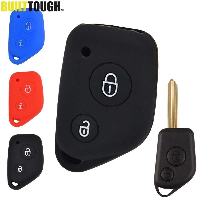 

2 Button Silicone Remote Key Cover Fob Pocket For Peugeot 106 205 206 306 405 406 Citroen Berlingo Xsara Picasso Saxo Shell Case