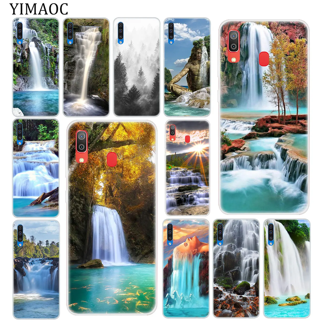 

YIMAOC Waterfall Natural scenery Soft Silicone Case for Samsung Galaxy A70 A60 A50 A40 A30 A20 A10 M10 M20 M30 M40 Phone Cover