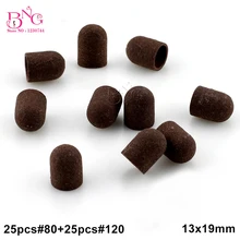13*19 мм 25 шт. 80#+ 25 шт. 120# шлифовальный блок без захвата шлифовальные ленты для маникюра дрель полировка аксессуары
