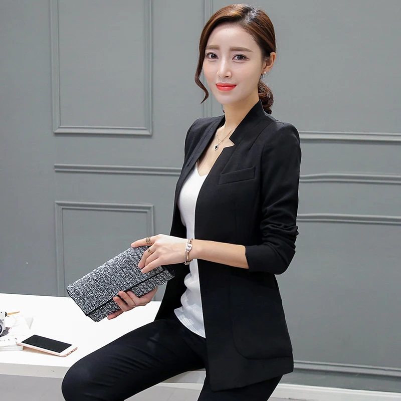 Autumn New Women's Blazer Mandarin Collar Pocket Design OL Formal Fashion Elegance Slim Style Large Size Hot Sale C96026D