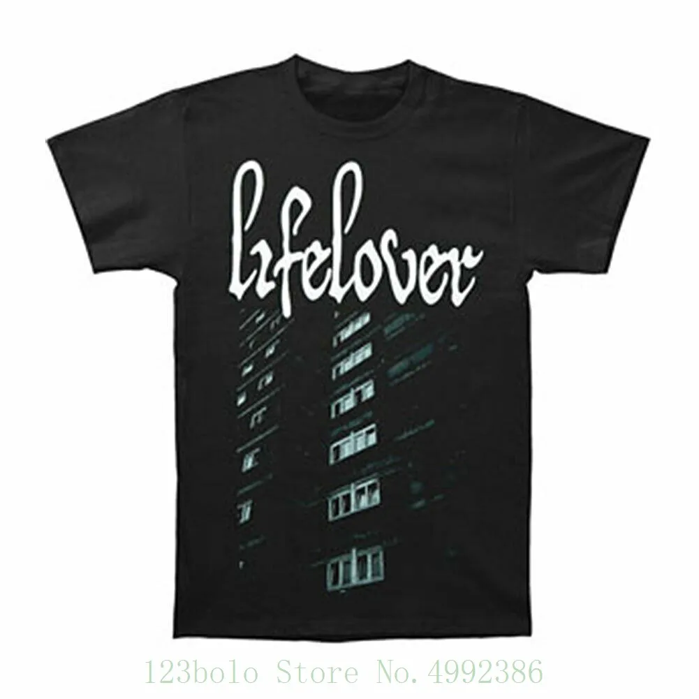 

Lifelover Men's Lifelover T Shirt Black Loose Cotton T-shirts For Men Cool Tops T Shirts