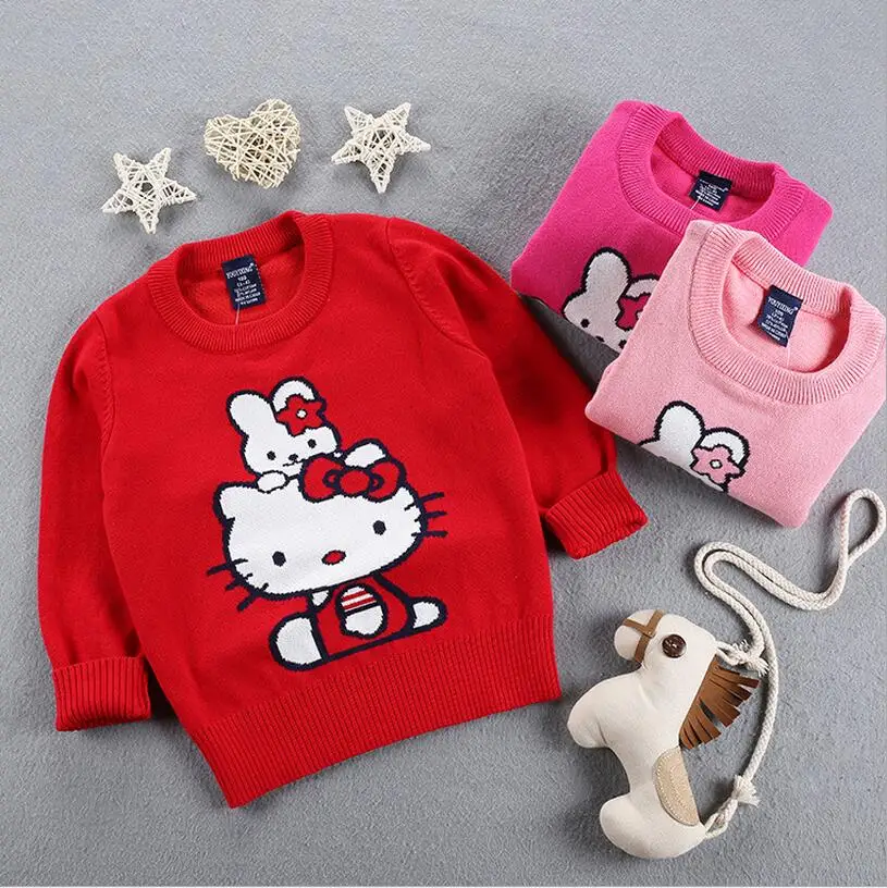 aliexpress com buy 2017 autumn winter new girls hello kitty hello kitty christmas sweater