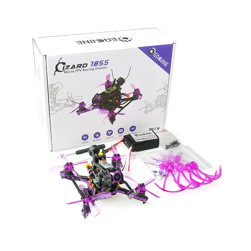 Eachine lizzard105s FPV гоночный Дрон BNF F4SD 28A Blheli_S ESC 720P DVR 5,8g 25/200mW VTX 4S VS Wizard X220S