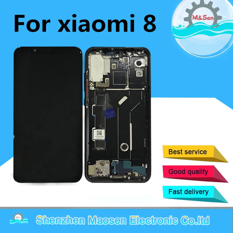 M& Sen для 6,2" Xiao mi 8 mi 8 mi 8 M8 Supor Amoled ЖК-дисплей+ сенсорный экран дигитайзер Рамка для mi 8 сборка lcd