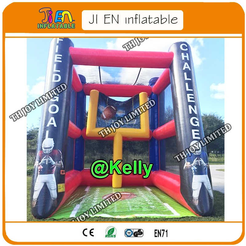 

free door shipping inflatable field goal challenge inflatable rugby goal court for sale, commercial rugby ball goal inflatables