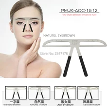 4 стиля 3D баланс татуировка бровей правитель постоянный Макияж бровей Шаблон трафарет Shaper Красота для бровей Макияж программное средство меры