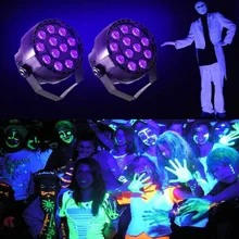 Светодиодный сценический светильник, 12 Вт, Ультрафиолетовый цвет, диско-диджейская лампа, KTV бар, вечерние лампы с подсветкой, прожектор, точечный светильник
