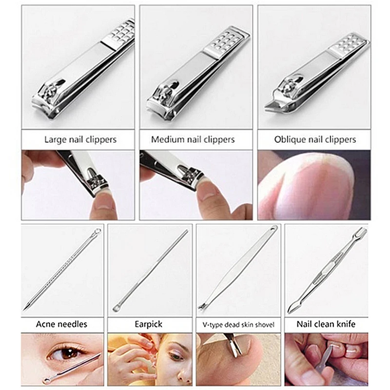 15 в 1 маникюрный набор Professional nail clipper Finger Plier Nails art beauty tools ножницы нож Лучший подарок