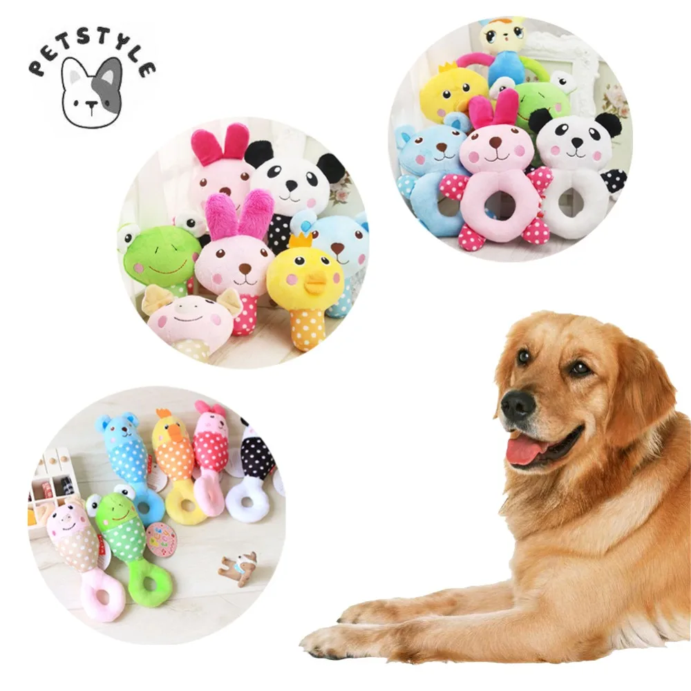 PETSTYLE Pet Dog Toys Squeaky Plush Interactive Playing Walking Dog