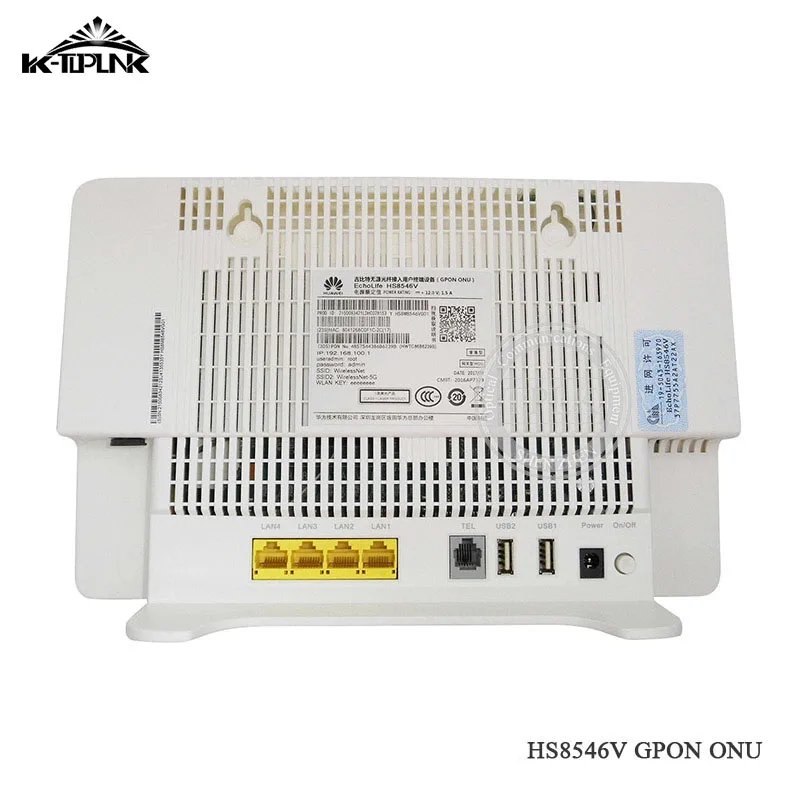 Б/у 5 шт. HUA WEI HS8546V GPON ONU ONT 4GE+ 1TEL+ 2USB+ wifi двухчастотный wifi оптический сетевой терминал 95% Новинка