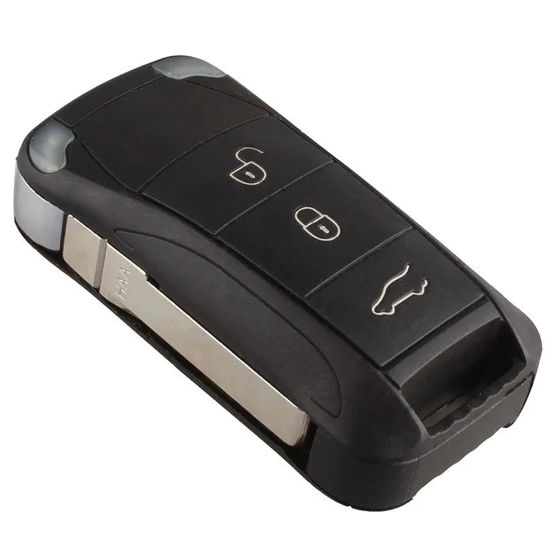 

1PC Folding Flip 3 Buttons Car Remote Key Fob Shell Case Replacement for Porsche Cayenne 2010 2009 2008 2003 2004 2005 2006