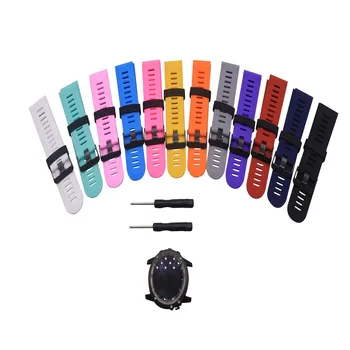 

Silicone Watch Strap replacement wrsitband for Garmin Fenix 3 / Fenix 3 HR Sapphire Watch Band strap belt 26mm width watchband