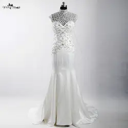 RSW907 свадебное платье-трансформер Abiti Da Sposa из двух частей с юбкой-годе украшенное кристаллами бисером свадебное платье es
