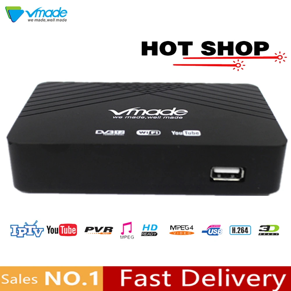 

Vmade mini face shell Decoder DVB T2 Terrestrial receiver support Youtube IP TV WIFI PVR TV BOX for Russia Spain Ukraine France