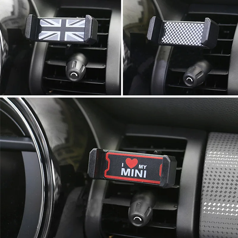 Универсальный для Mini Cooper аксессуары мини автомобильный телефон держатель, устанавливаемое на вентиляционное отверстие в салоне автомобиля держатель для телефона, крепящийся на JCW Clubman Countryman R55 R56 R60 F54 F55 F56 F60