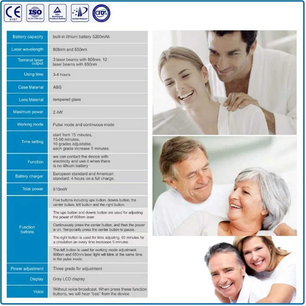  Portable rechargeable Therapeutic device Massage laser Rehabilitation Equipment with Laser Protecti