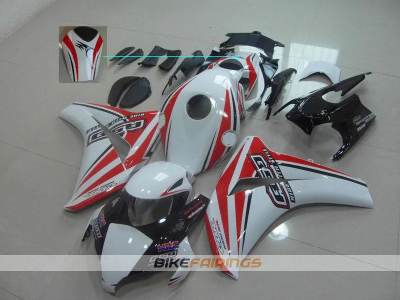 ABS Обтекатели для CBR1000RR CBR1000 CBR 1000 RR 2008 2009 2010 2011 ABS впрыска обтекателя кузова Комплект холодный белый красный