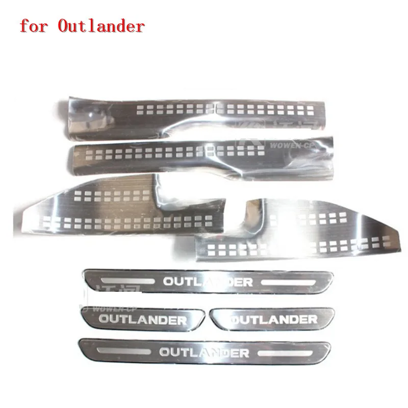 

high quality stainless steel car Scuff Plate/Door Sill Door Sill For Mitsubishi Outlander Samurai 2007 to 2012 Car styling