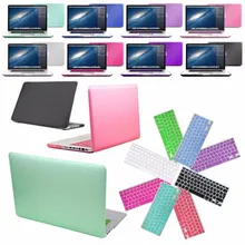 Матовая твердая прорезиненная оболочка для ноутбука чехол+ клавиатура пленка для Macbook Pro 13,3 15,4 Pro 12 13 15 дюймов для Macbook Air 11 13
