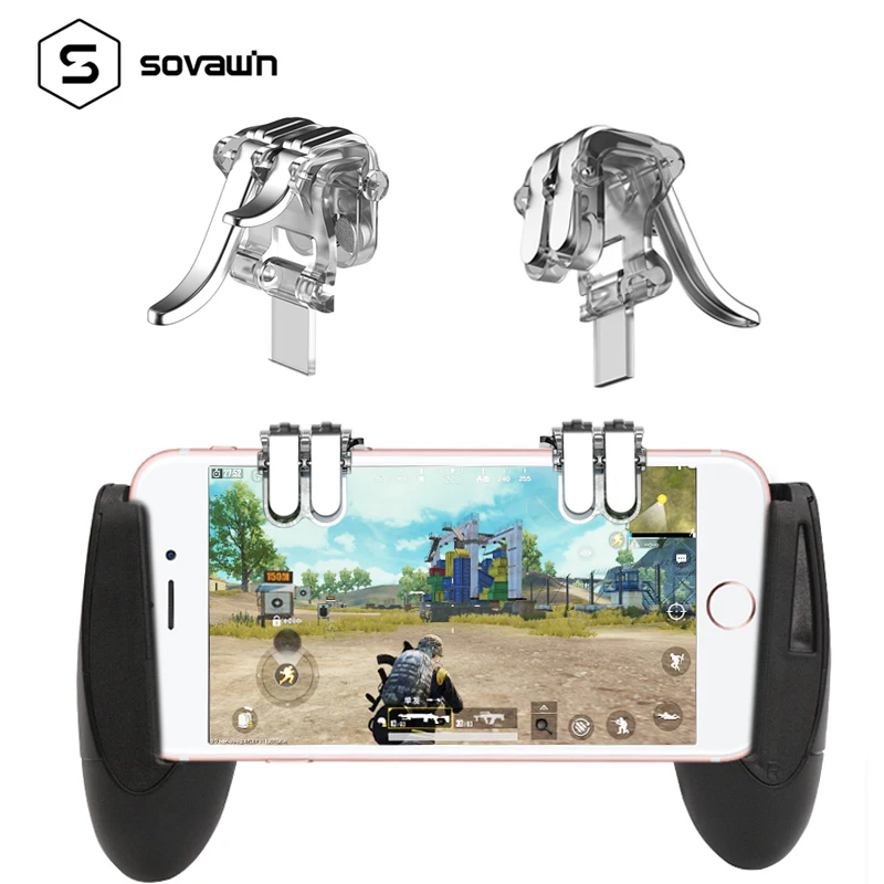 Sovawin 4-Click Metal Pubg Mobile Controller Portable Gamepa