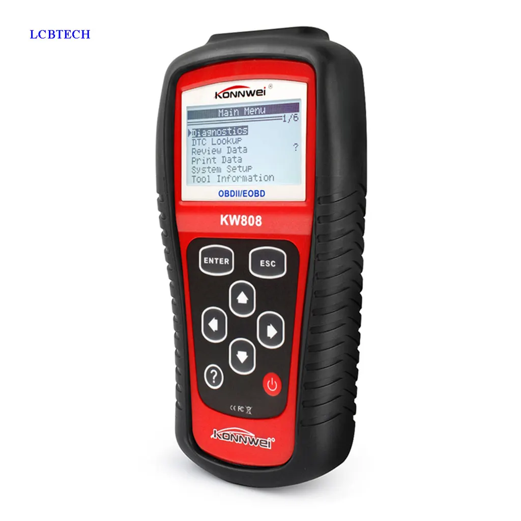 

2018 Latest KW808 Car Diagnostic Tool OBDII Automotive Scanner Code Reader Decoder EOBD Engine Fault Detection Tool Multilingual