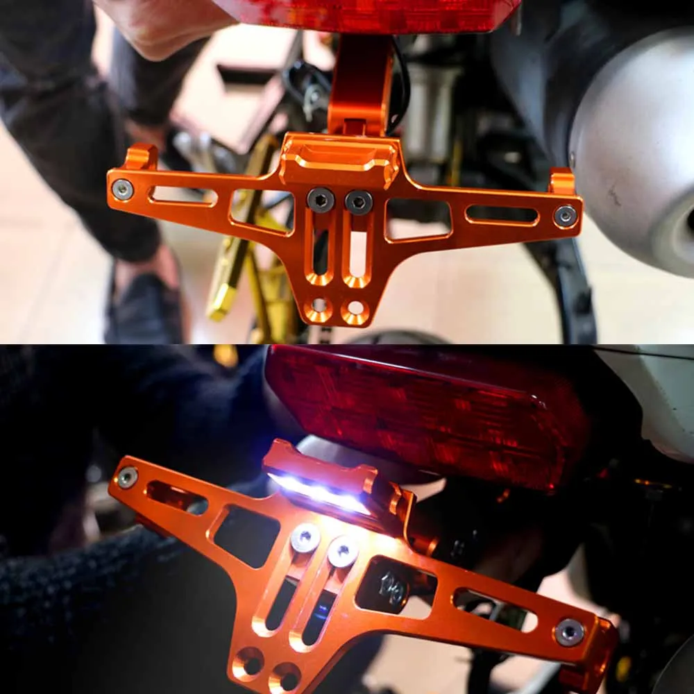 Universal Motorcycle Adjustable Angle Aluminum License Number Plate