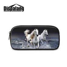 Принт с животными детский пенал для карандашей, чехол для коня, женская сумка для макияжа, для студентов, канцелярские принадлежности, женский косметический футляр, офисные школьные принадлежности