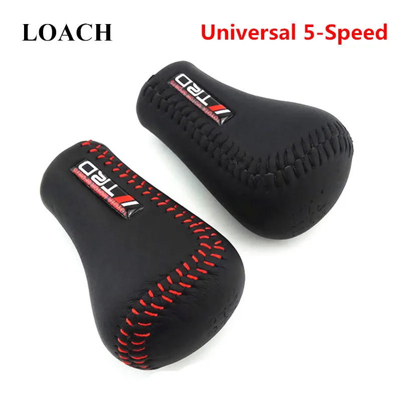 

Universal TRD PU Leather Gear Shift Knob Gearshift Shifter Stick Lever Headball MT Pen POMO ARM MOMO for TOYOTA TRD Gearshifter