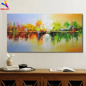 

Landscape Picture Hand painted Modern Abstract Oil Painting on Canvas for Living Room Home Decoration Art Gift Unframed SL030