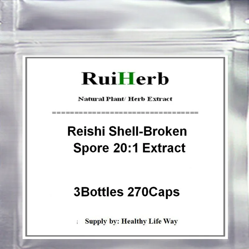 

Reishi Shell-Broken Spore 20:1 Extract Caps ( 3Bottles , 270counts) free shipping