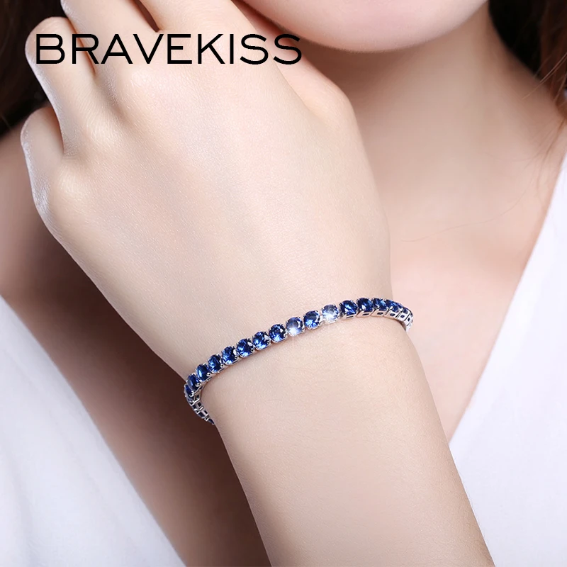 BRAVEKISS 5 цветов модный роскошный браслет из искусственных циркониевых бусин