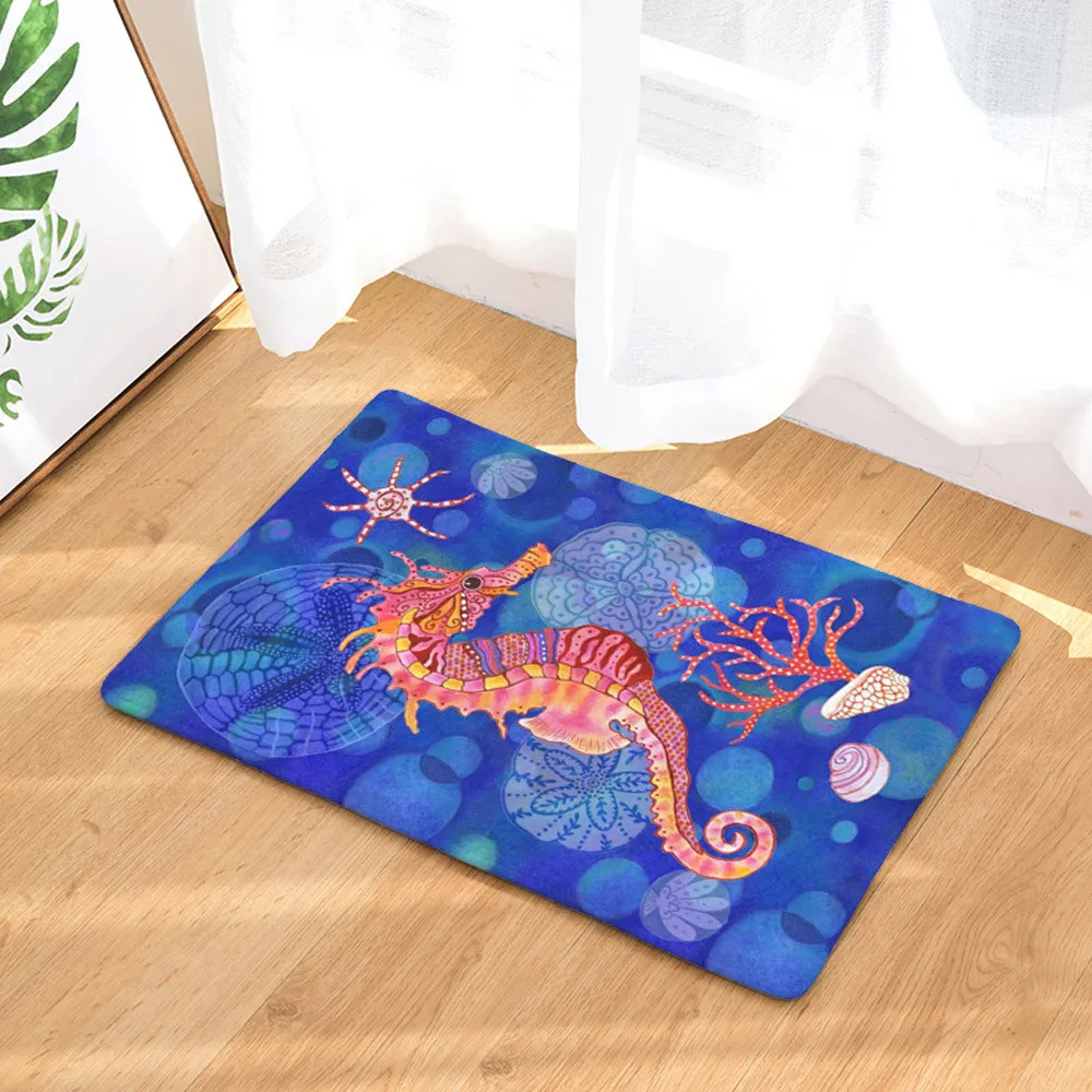Нескользящие напольные коврики Ocean Shell Home для прихожей кухни ванной декоративный