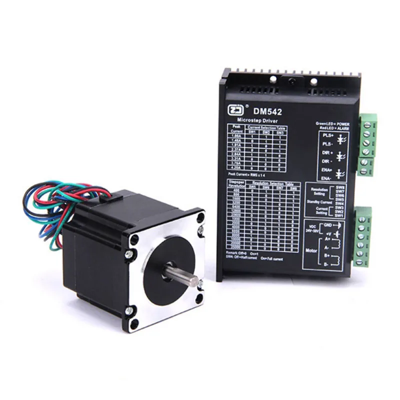 

Free Shipping Stepper Motor Driver 57HB2 miniature stepper motor + DM542 drive kit precision motor high life low noise