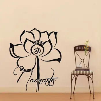 

Lotus Wall Decals Namaste Flower Bohemian Decal Vinyl Sticker Berdroom