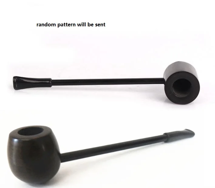 5pcs/lot Portable Black Ebony Wood Smoking Pipe Popeye Tobacco Pipes Man Cigarette Smoke Smoking