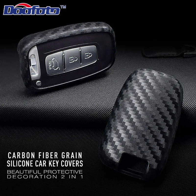 Carbon fiber key cover for HYUNDAI (1)
