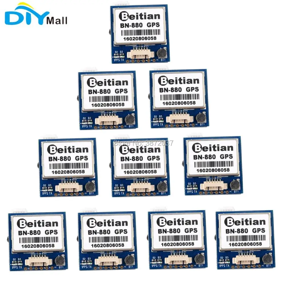 

10pcs/lot Beitian BN-880 GPS Module with Flash Compass GPS Glonass BeiDou Active Antenna for Aircraft FPV RC Flight Controller