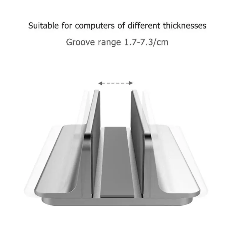 Portable Laptop Holder Base Vertical Adjustable Notebook PC Stand Support