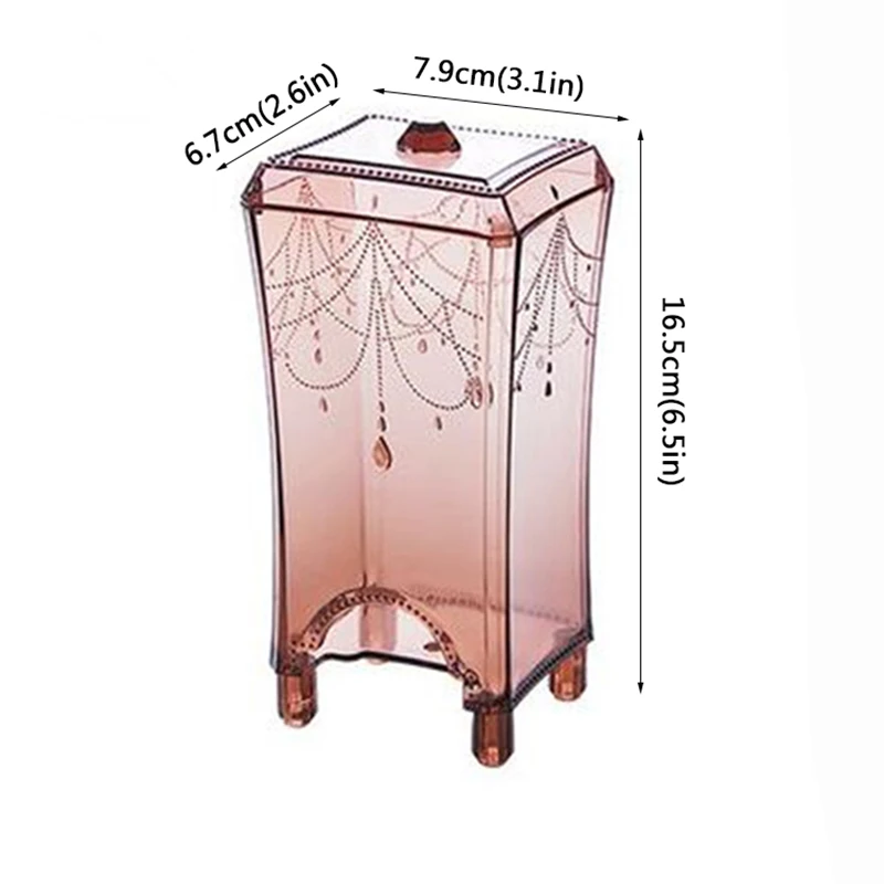 Косметический Органайзер для макияжа прозрачные украшения пластиковая коробка для хранения Контейнер аксессуары для ванной комнаты хлопковые подушечки