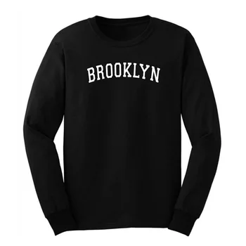 

Loo Show Mens Brooklyn Long Sleeve Adult T-Shirts Casual Men Tee
