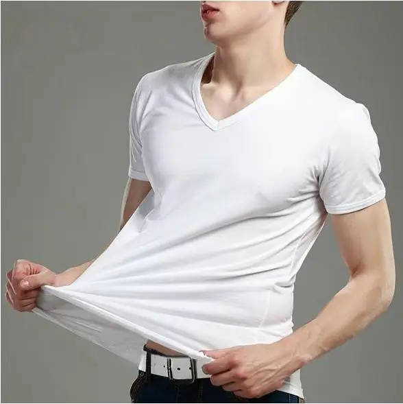 mens plain fitted t shirts