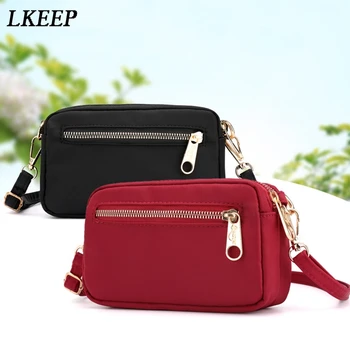 

High Quality Women Crossbody Bag Nylon Zipper Small Shoulder Bag Mini Phone Key Messenger Bags Women Handbags