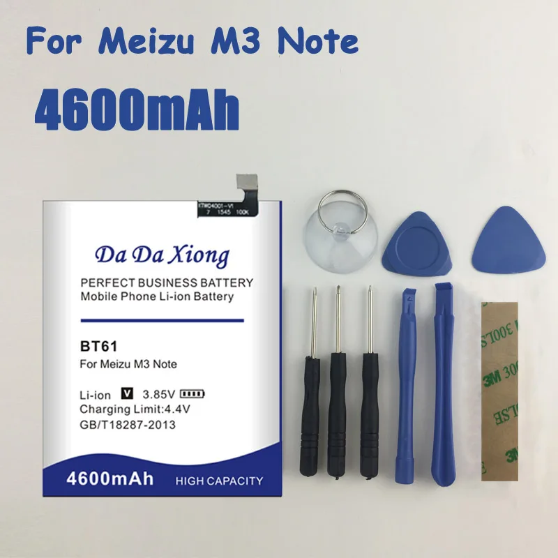 

4600mAh BT61 Replacement Battery for Meizu M3 Note L681H L-version Batterie Cell Mobile Phone Batteries