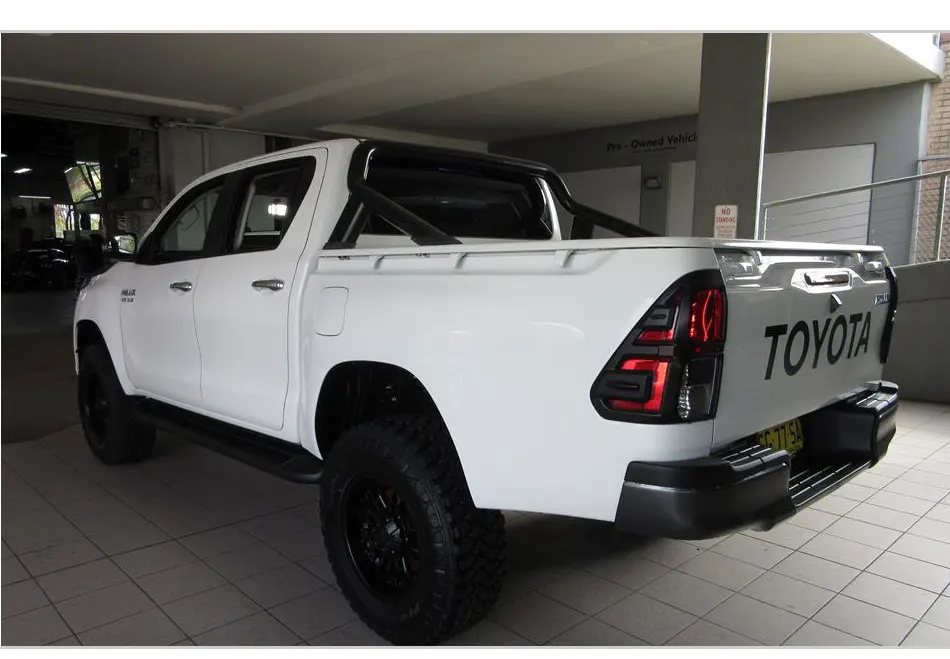 ABS матовые черные автомобильные аксессуары задние фары Крышка для Toyota Hilux SR5 Revo Rocco