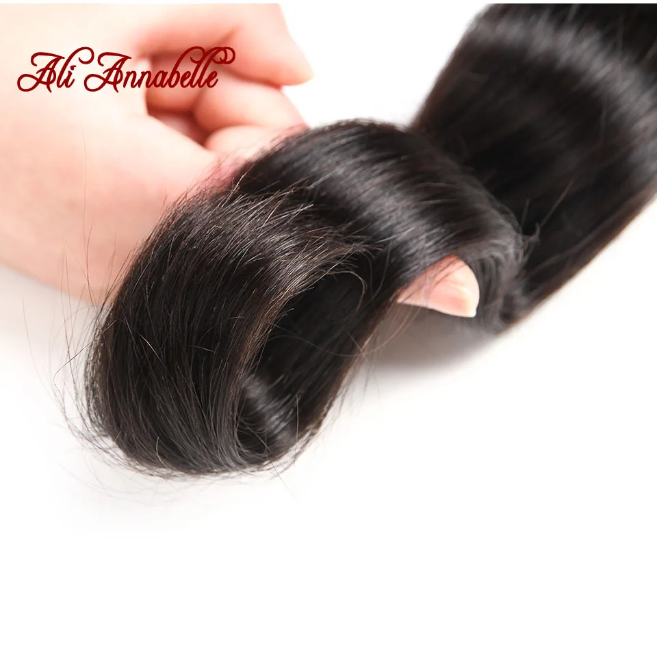 Али Annabelle волос перуанский средства ухода за кожей волна человеческие волосы Weave 4 Связки 10-28 дюймов волосы remy расширен