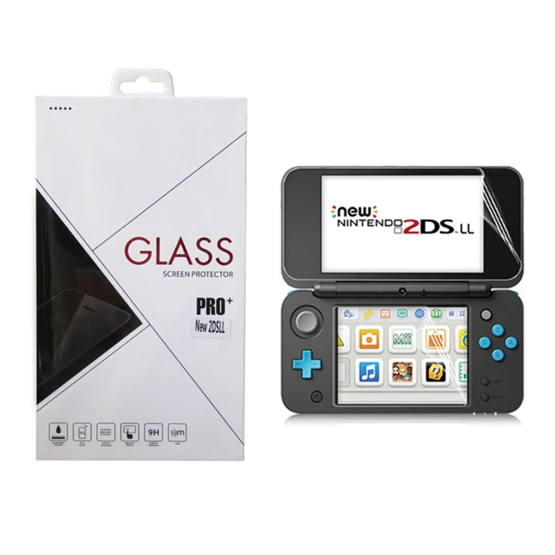 

Anti-Scratch HD Film Skin Tempered Glass Screen Protector for NEW 2DS XL/LL