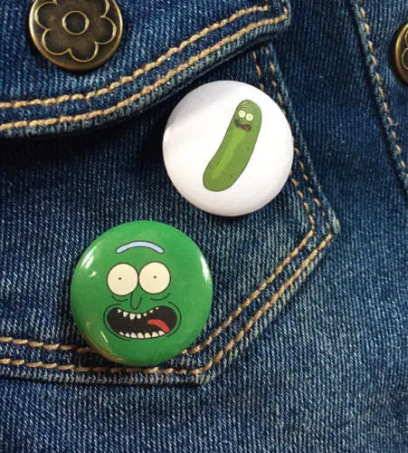 OHCOMICS 2 шт. Rick and Mori Pickle эмаль 5 8 см значки с круглой гайкой футболка изображением