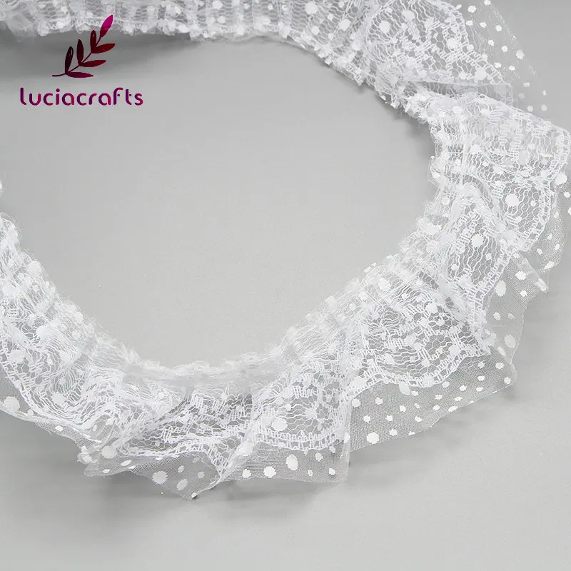 Lucia crafts 1 год/лот 6 см кружевная лента Ткань для шитья вышитая одежда Свадебная вечеринка DIY материалы ручной работы для поделок U0101